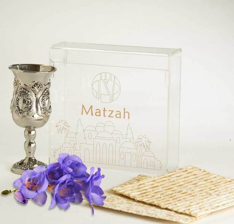 Rite Lite Passover Acrylic Flip Top Matzah Box Decor For Pesach/ Pesach Seder (1 Pack) - Image 2